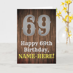 Carte 69e anniversaire : Pays inspiré par l'Ouest Look, 