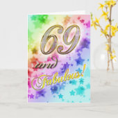 Carte 69e anniversaire pour quelqu'un Fabulous (Fleur jaune)