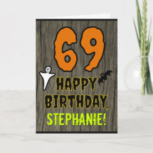 Carte 69e Anniversaire : Thème effrayant d'Halloween, No