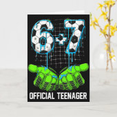 Carte 6+7 = 13 Ans Garçons Filles Adolescent 13e Anniver (Fleur jaune)