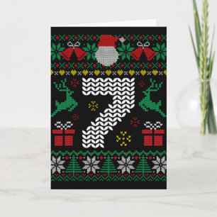Carte 6 7 67 Mème Six Sept Noël Drôle Couple Moche