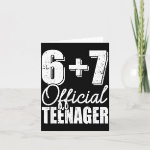 Carte 6 + 7 adolescent 13e anniversaire
