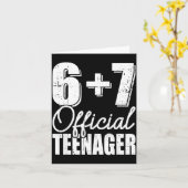 Carte 6 + 7 adolescent 13e anniversaire (Fleur jaune)