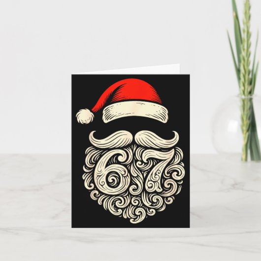 Carte 6 7 Christmas Funny 67 Santa Six Seven Christmas B (Devant)