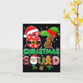 Carte 6-7 Christmas Squad Funny 67 Six Seven Meme Xmas 6 (Fleur jaune)