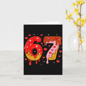 Carte 6 7 Crème Drip Six Seven Mème Saint-Valentin Homme (Fleur jaune)