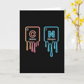 Carte 6 7 Drôle Science Chimie Professeur Tableau Périod (Fleur jaune)