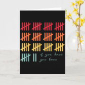 Carte 6 7 Funny If You Know You Know Tally Marks Six Sev (Fleur jaune)