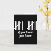 Carte 6 7 Funny If You Know You Know Tally Marks Six Sev (Fleur jaune)