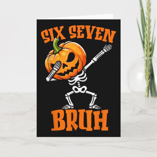 Carte 6 7 Halloween 67 Mème Six Sept Dabbing Gen Alpha (Devant)