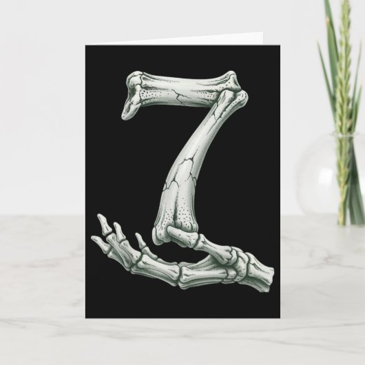 Carte 6 7 Halloween Skeleton Funny 67 Meme Gen Alpha Six (Devant)