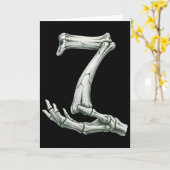 Carte 6 7 Halloween Skeleton Funny 67 Meme Gen Alpha Six (Fleur jaune)