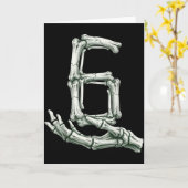 Carte 6 7 Halloween Skeleton Funny 67 Meme Gen Alpha Six (Fleur jaune)