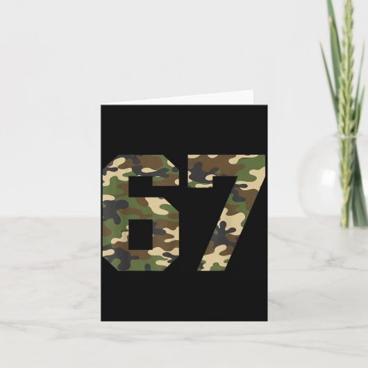 Carte 6-7 Meme Camo Cool Six-seven Funny 67 Gen Z Alpha  (Devant)