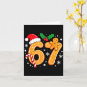 Carte 6 7 Meme Christmas 67 Six Seven Cookies Gingerbrea (Fleur jaune)