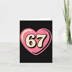 Carte 6 7 Mème Cœur Gen Alpha Six Sept 67 Saint-Valentin