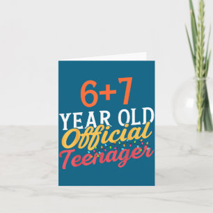 Carte 6 7 Mème conception d'anniversaire de 13 ans maint