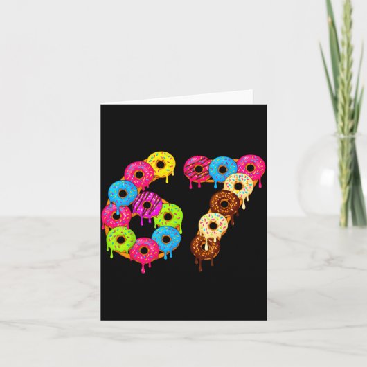 Carte 6 7 Meme Matching Love Donuts 67 Pajamas Kids Six (Devant)