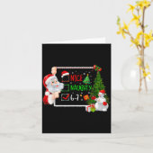 Carte 6-7 Meme Nice Naughty 67 Christmas Santa Says  (Fleur jaune)