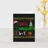Carte 6-7 Meme Nice Naughty 67 Christmas Santa Says  (Fleur jaune)