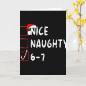 Carte 6-7 Mème Nice Naughty 67 Noël Drôle Graphique (Fleur jaune)