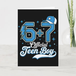 Carte 6 + 7 Meme Officiel Adolescent 13e Anniversaire Ba