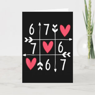 Carte 6 7 Mème Six Sept 67 Drôle Xoxo Jeu Saint-Valentin