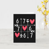 Carte 6 7 Meme Six Seven 67 Funny Xoxo Game Valentines D (Fleur jaune)