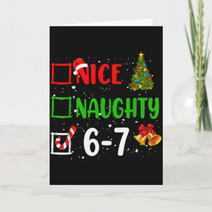 Carte 6-7 Mème Sympa Mauvais 67 Noël Drôle Xmas Enfants