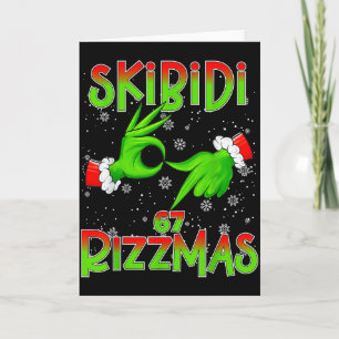 Carte 6 7 Noël Skibidi Rizzmas 67 Mème Gen Alpha Sl