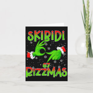 Carte 6 7 Noël Skibidi Rizzmas 67 Mème Gen Alpha Sl