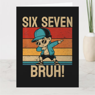 Carte 6 7 Nombres Dabbing Six Sept Frère