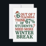 Carte 6 7 Prof Six Seven 67 Santa Gen Alpha<br><div class="desc">Santa dit Six Seven,  67 Santa Meme,  Gen Alpha Santa,  Citation de Noël Brainrot,  Drôle de slang de Santa,  Santa Claus 67,  Humour de Noël Brainrot,  Mème de Santa jovial,  Chemise de Santa pour enfants,  Dicton viral de Noël</div>