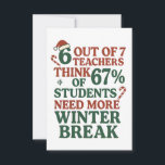 Carte 6 7 Prof Six Seven 67 Santa Gen Alpha<br><div class="desc">Santa dit Six Seven,  67 Santa Meme,  Gen Alpha Santa,  Citation de Noël Brainrot,  Drôle de slang de Santa,  Santa Claus 67,  Humour de Noël Brainrot,  Mème de Santa jovial,  Chemise de Santa pour enfants,  Dicton viral de Noël</div>