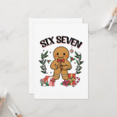 Carte 6 7 Six Seven Main Gen Z Alpha Pain d'épice Mème  (Devant/Arrière en situation)