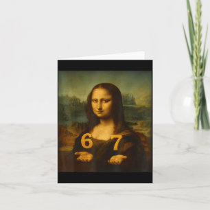 Carte 6 7 Six Seven Mème 67 Drôle Mona Lisa Génération Z