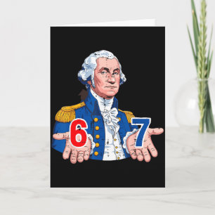 Carte 6 7 Washington Drôle 67 Costume Mème Six Sept Enfa