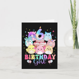 Carte 6 Anniversaire Escouade de la petite fille Mallow