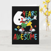 Carte 6 Anniversaire Garçon Ou Sensibilisation sur l'aut (Fleur jaune)