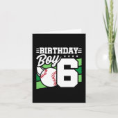 Carte 6 Ans Fête de Baseball Thème 6ème anniversaire Gar (Devant)