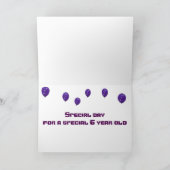 CARTE "6" BALLONS POUR VOTRE ****6E ANNIVERSAIRE*** S'AM (Intérieur)
