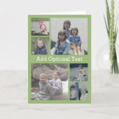 Carte 6 Collage de photos Texte facultatif — CAN Edit gr (Devant)