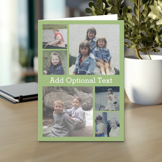 Carte 6 Collage de photos Texte facultatif — CAN Edit gr