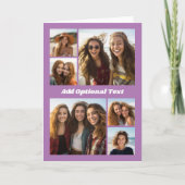 Carte 6 Collage de photos Texte facultatif — PEUT Modifi (Devant)