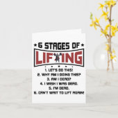 Carte 6 Étapes De Poids De Levage Salle De Fitness (Fleur jaune)