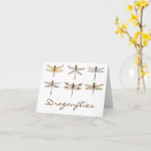 Carte 6 libellules ordonnées (Fleur jaune)