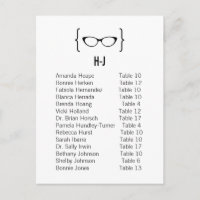 Carte 6 Lunettes Geeky Carte postale Carte postale
