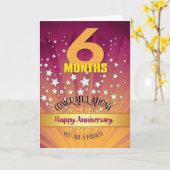 Carte 6 Mois Anniversaire de la récupération Numéros gra (Fleur jaune)