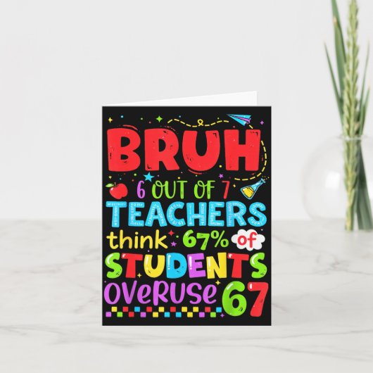 Carte 6 Out Of 7 Teachers Think 67% Of Students Overuse  (Devant)