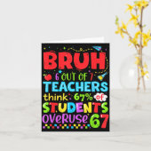 Carte 6 Out Of 7 Teachers Think 67% Of Students Overuse  (Fleur jaune)